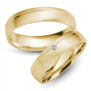 Trauringe 585er Gelbgold 0,02 ct.  Trauringe 585er Gelbgold 0,02 ct.