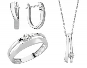Schmuckset 925 Sterling Silber Zirkonia Schmuckset 925 Sterling Silber Zirkonia