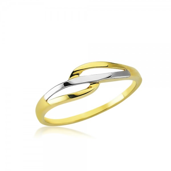 Damenring Bicolor 333er Gold