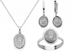 Schmuckset 925 Sterling Silber Zirkonia Schmuckset 925 Sterling Silber Zirkonia
