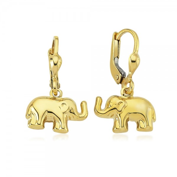 Ohrhänger Elefant 333er Gold
