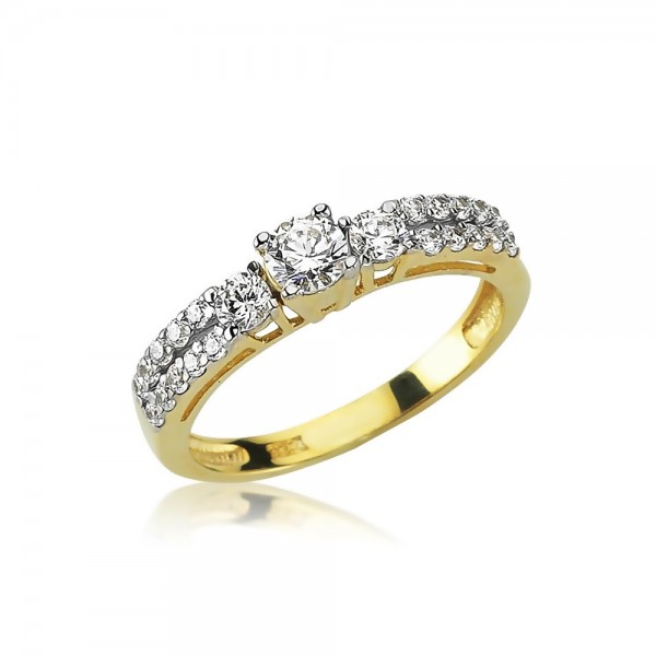 Damenring 333er Gold Zirkonia