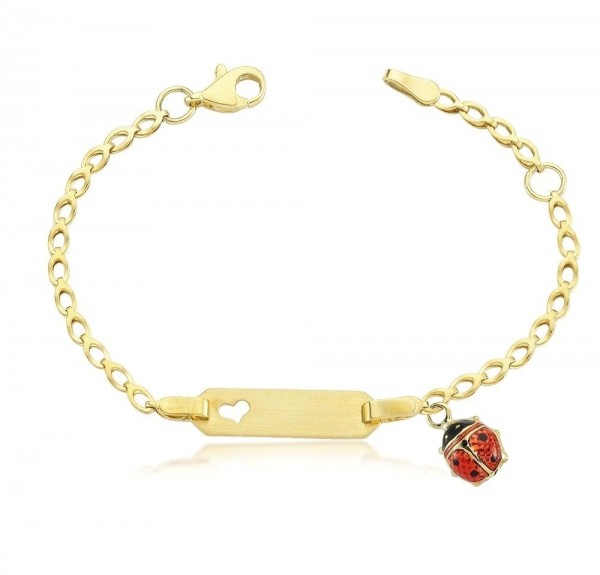 Kinderarmband 333er Gold Gravur Marienkäfer