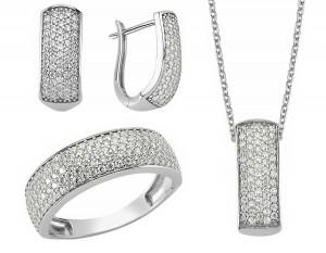 Schmuckset 925 Sterling Silber Zirkonia Schmuckset 925 Sterling Silber Zirkonia