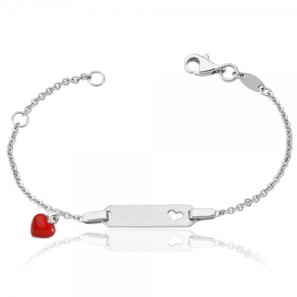 Kinderarmband 925 Sterling Silber Gravur Herz