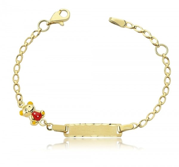 Kinderarmband 333er Gold Gravur Teddybär