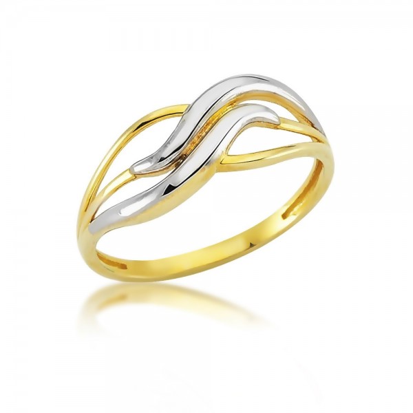 Damenring Bicolor 333er Gold