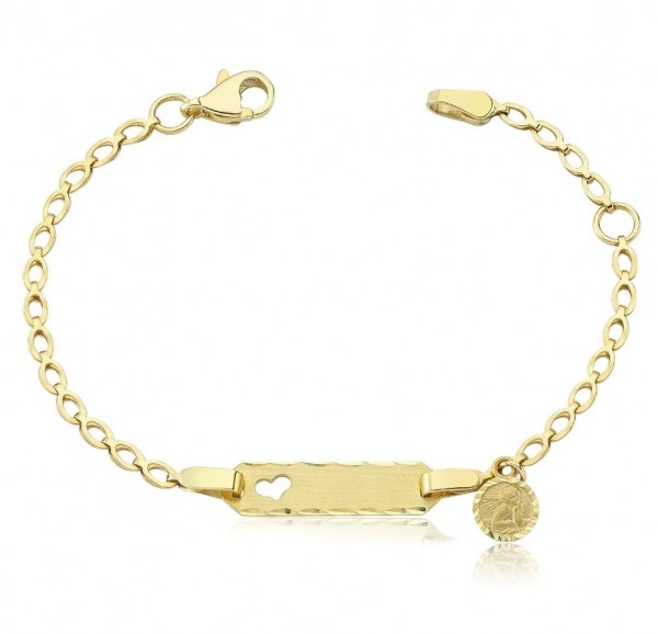 Kinderarmband 333er Gold Gravur Engel