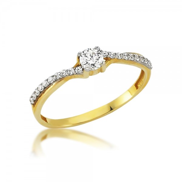 Damenring 333er Gold Zirkonia