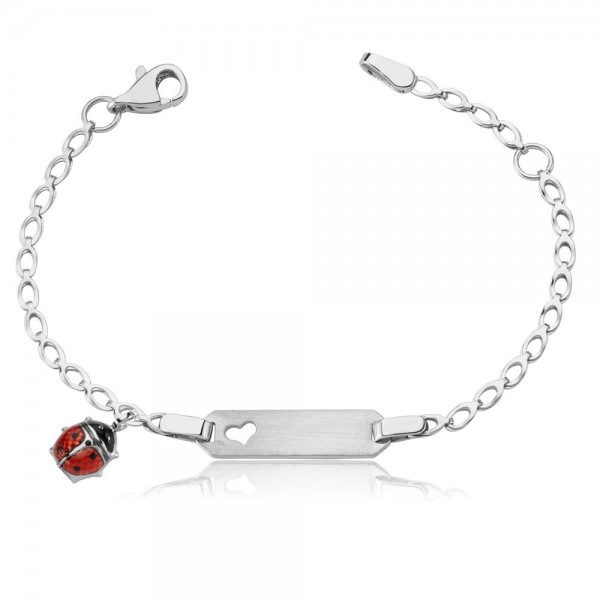 Kinderarmband 925 Sterling Silber Gravur Marienkäfer
