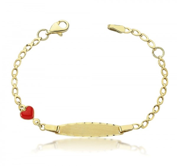 Kinderarmband 333er Gold Gravur Herz
