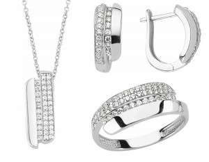 Schmuckset 925 Sterling Silber Zirkonia Schmuckset 925 Sterling Silber Zirkonia