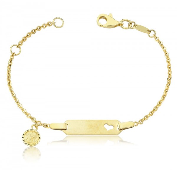 Kinderarmband 333er Gold Gravur Engel