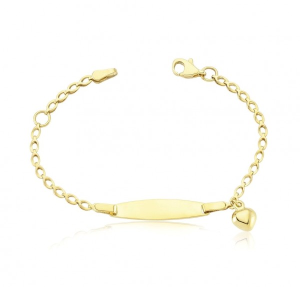 Kinderarmband 333er Gold Gravur Herz