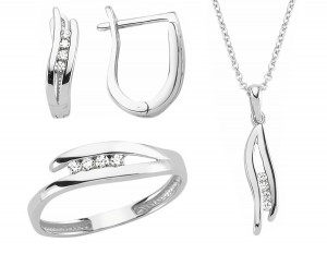 Schmuckset 925 Sterling Silber Zirkonia Schmuckset 925 Sterling Silber Zirkonia