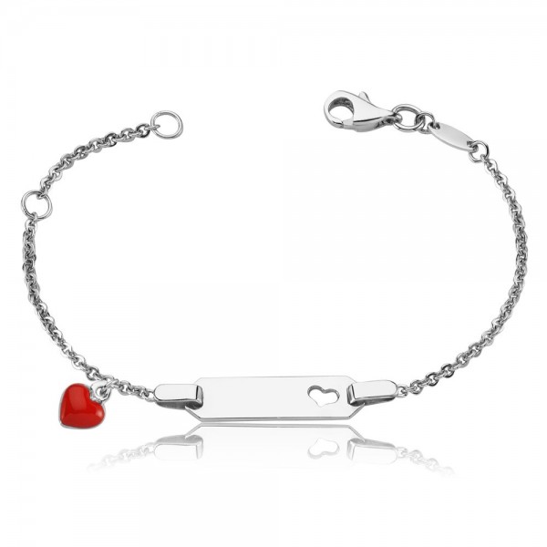 Kinderarmband 925 Sterling Silber Gravur Herz