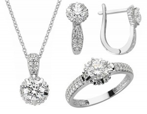 Vorschau: Schmuckset 925 Sterling Silber Zirkonia Vorschau: Schmuckset 925 Sterling Silber Zirkonia