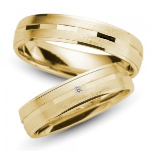 Trauringe 750er Gelbgold Brillant 0,01 ct. TR15592 Trauringe 750er Gelbgold Brillant 0,01 ct. TR15592