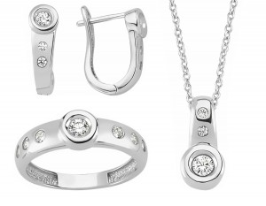 Schmuckset 925 Sterling Silber Zirkonia Schmuckset 925 Sterling Silber Zirkonia