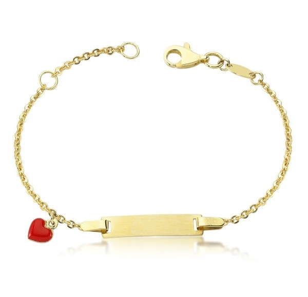 Kinderarmband 333er Gold Gravur Herz