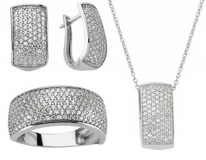 Schmuckset 925 Sterling Silber Zirkonia Schmuckset 925 Sterling Silber Zirkonia