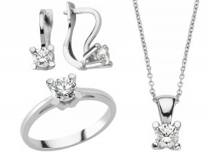 Schmuckset 925 Sterling Silber Zirkonia Schmuckset 925 Sterling Silber Zirkonia