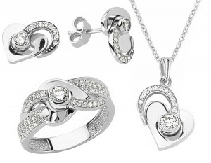 Schmuckset 925 Sterling Silber Zirkonia Schmuckset 925 Sterling Silber Zirkonia