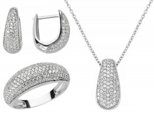 Schmuckset 925 Sterling Silber Zirkonia Schmuckset 925 Sterling Silber Zirkonia