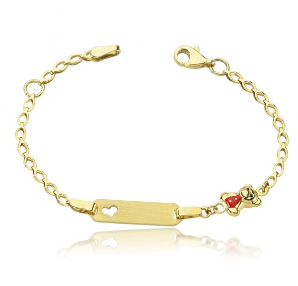 Kinderarmband 333er Gold Gravur Teddybär