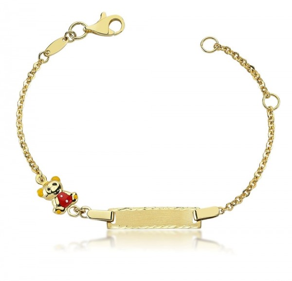 Kinderarmband 333er Gold Gravur Teddybär