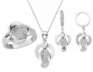 Schmuckset 925 Sterling Silber Zirkonia Schmuckset 925 Sterling Silber Zirkonia