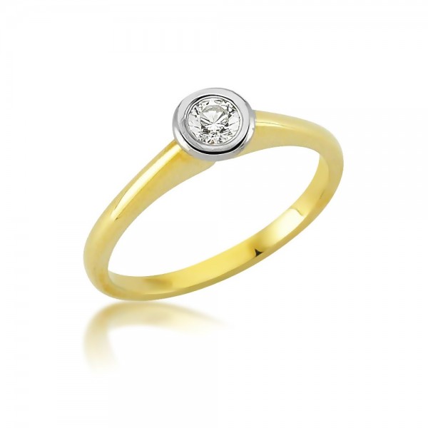 Solitär Damenring 333er Gold Zirkonia