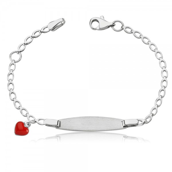 Kinderarmband 925 Sterling Silber Gravur Herz