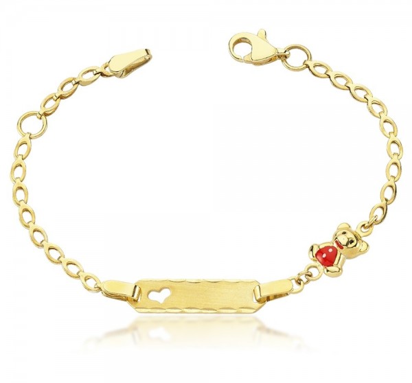 Kinderarmband 333er Gold Gravur Teddybär