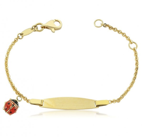 Kinderarmband 333er Gold Gravur Marienkäfer