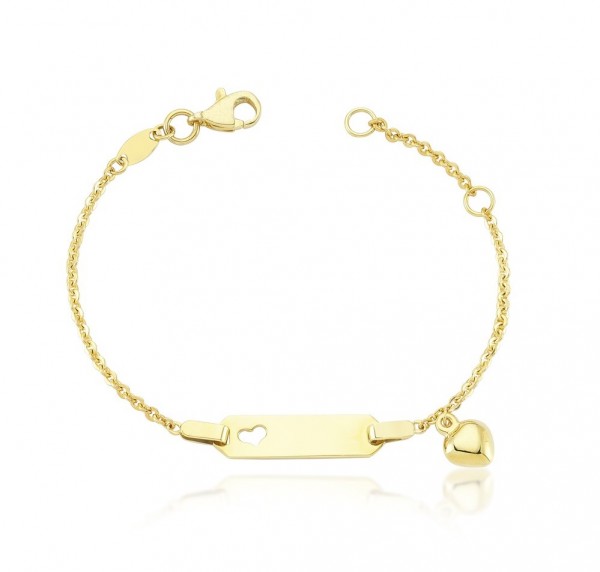 Kinderarmband 333er Gold Gravur Herz