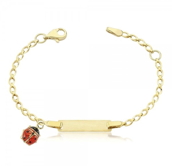 Kinderarmband 333er Gold Gravur Marienkäfer
