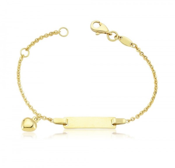Kinderarmband 333er Gold Gravur Herz