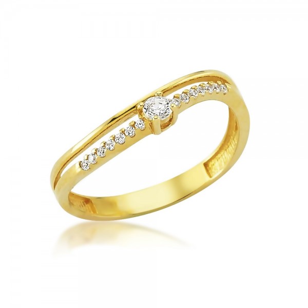 Damenring 333er Gold Zirkonia