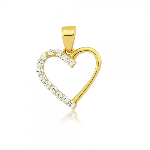 Anhänger Herz 333er Gold Zirkonia