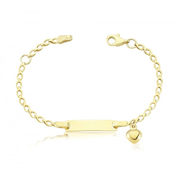 Kinderarmband 333er Gold Gravur Herz