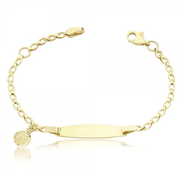 Kinderarmband 333er Gold Gravur Engel