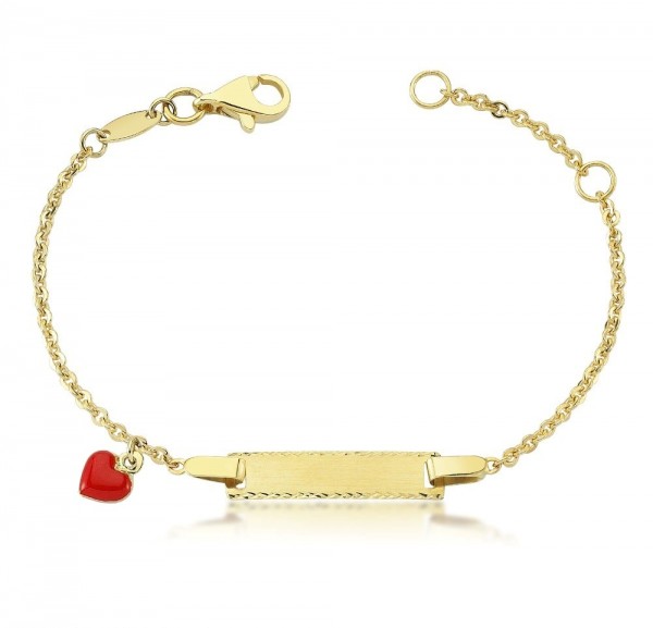 Kinderarmband 333er Gold Gravur Herz