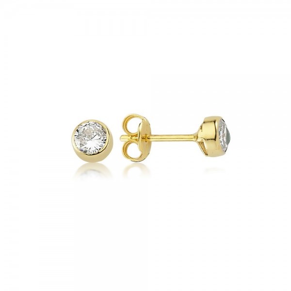 Ohrstecker 375er Gold Zirkonia