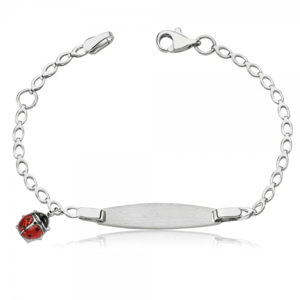 Kinderarmband 925 Sterling Silber Gravur Marienkäfer
