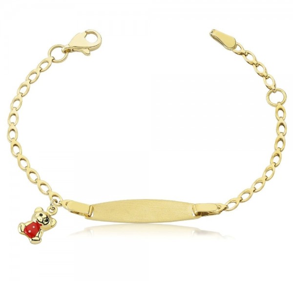 Kinderarmband 333er Gold Gravur Teddybär