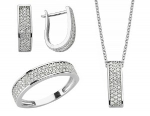 Schmuckset 925 Sterling Silber Zirkonia Schmuckset 925 Sterling Silber Zirkonia