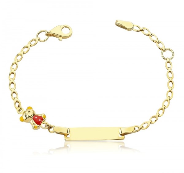 Kinderarmband 333er Gold Gravur Teddybär
