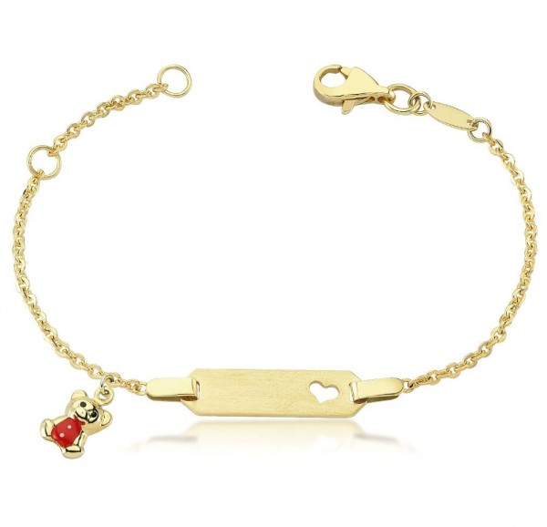 Kinderarmband 333er Gold Gravur Teddybär