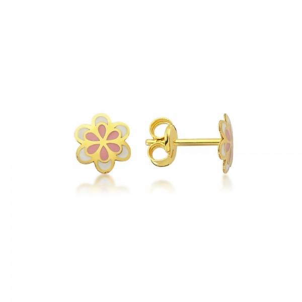 Ohrstecker Blume 375er Gold